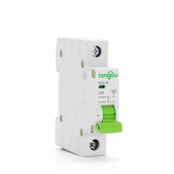 TOMC3-63 3KA Curve C 1P 63A Mini Circuit Breaker MCB