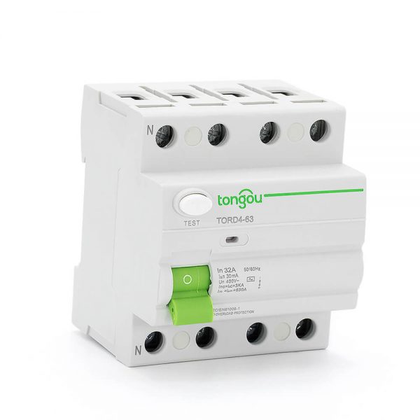 TORD4-63 4P 32A 30mA Residual Current Circuit Breaker RCCB