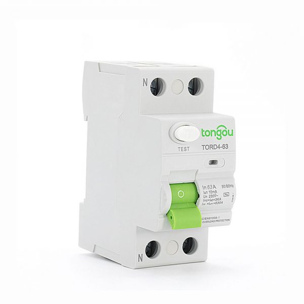 TORD4-63 2P 63A 10mA Electronic Type Residual Current Circuit Breaker RCCB RCD