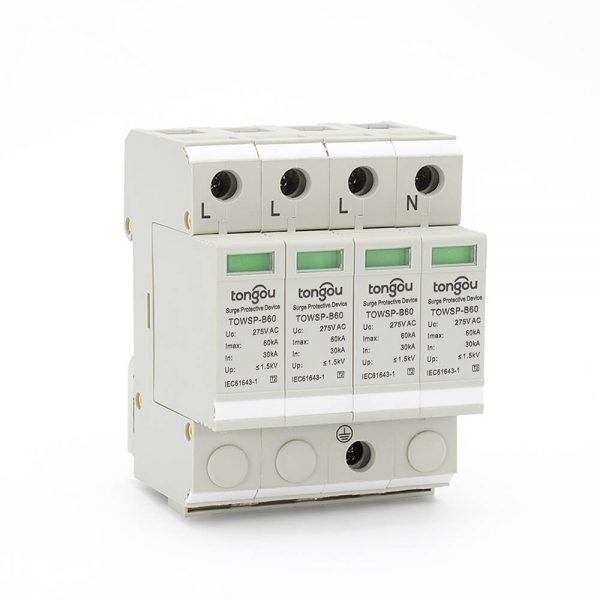 SPD AC 4P 30KA~60KA B ~275V House Surge Protector Protection Protective Low-voltage Arrester Device