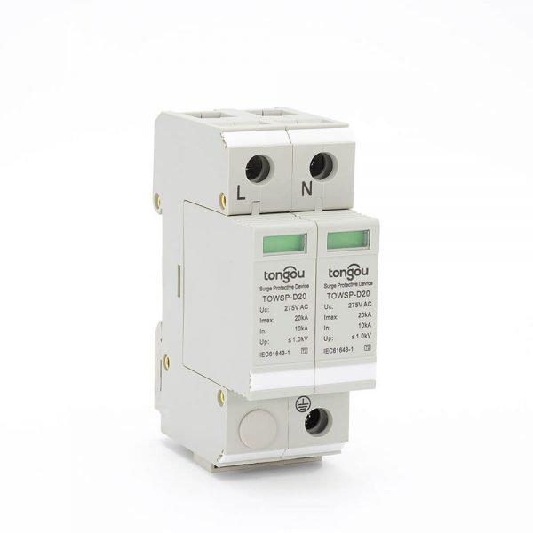 SPD AC 1P+N 10KA~20KA D ~275V House Surge Protector Protection Protective Low-voltage Arrester Device