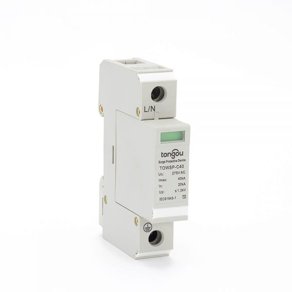 SPD AC 1P 20KA~40KA C ~275V House Surge Protector Protection Protective Low-voltage Arrester Device