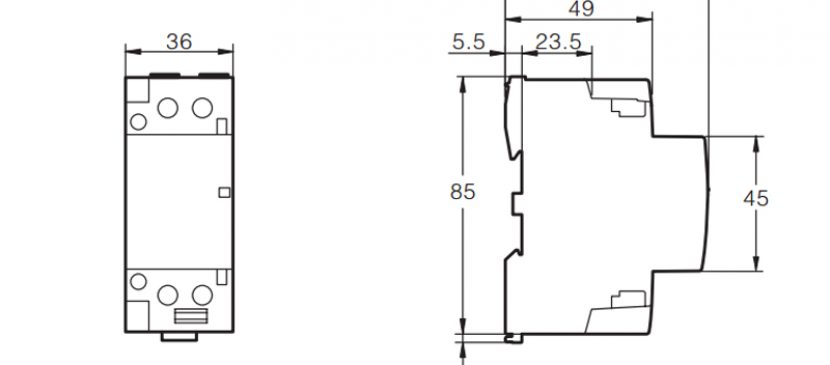 2P 32A 2NO CE CB Din Rail Household Modular Contactor AC 220V/230V TOWCT-32/2
