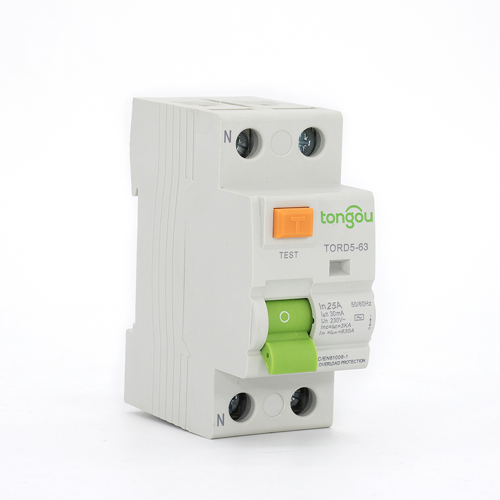 TORD563 2P 25A 30mA A/AC Type Residual Current Circuit Breaker RCCB RCD TONGOU Electrical Co.,Ltd