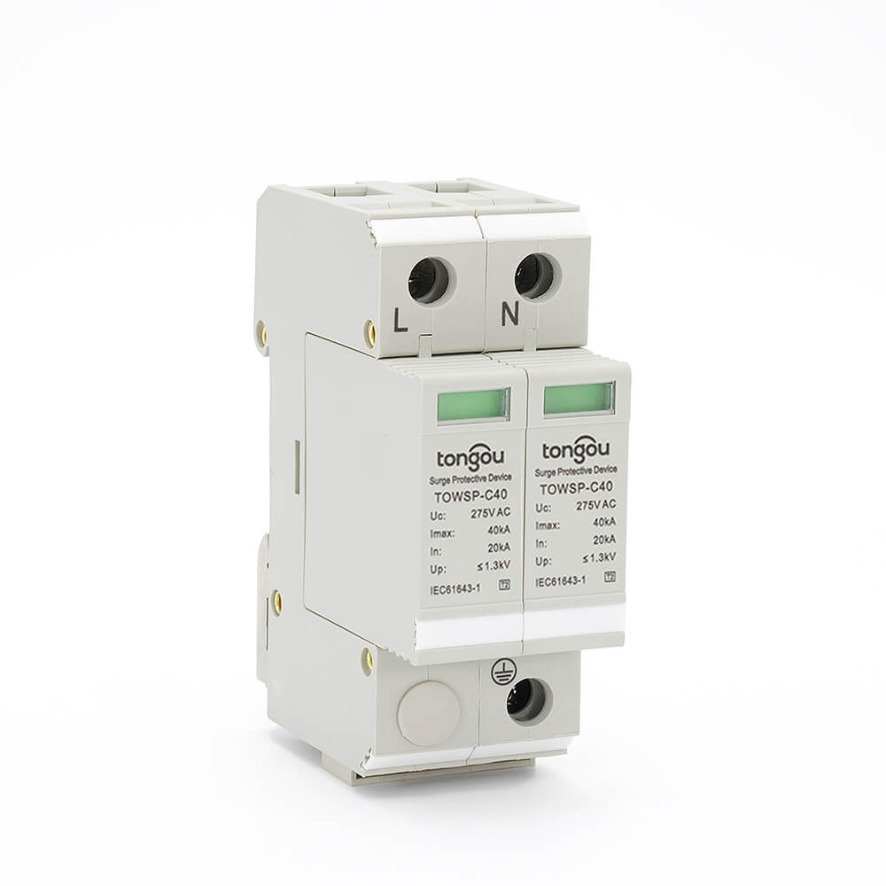 SPD AC 1P+N 20KA~40KA C ~275V House Surge Protector ... fuse box surge protector 