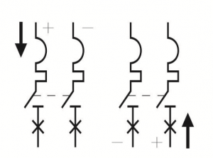 connect 2P 550V DC MCB correctly