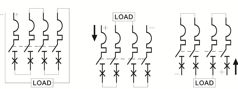 connect 4P 1000V DC MCB correctly